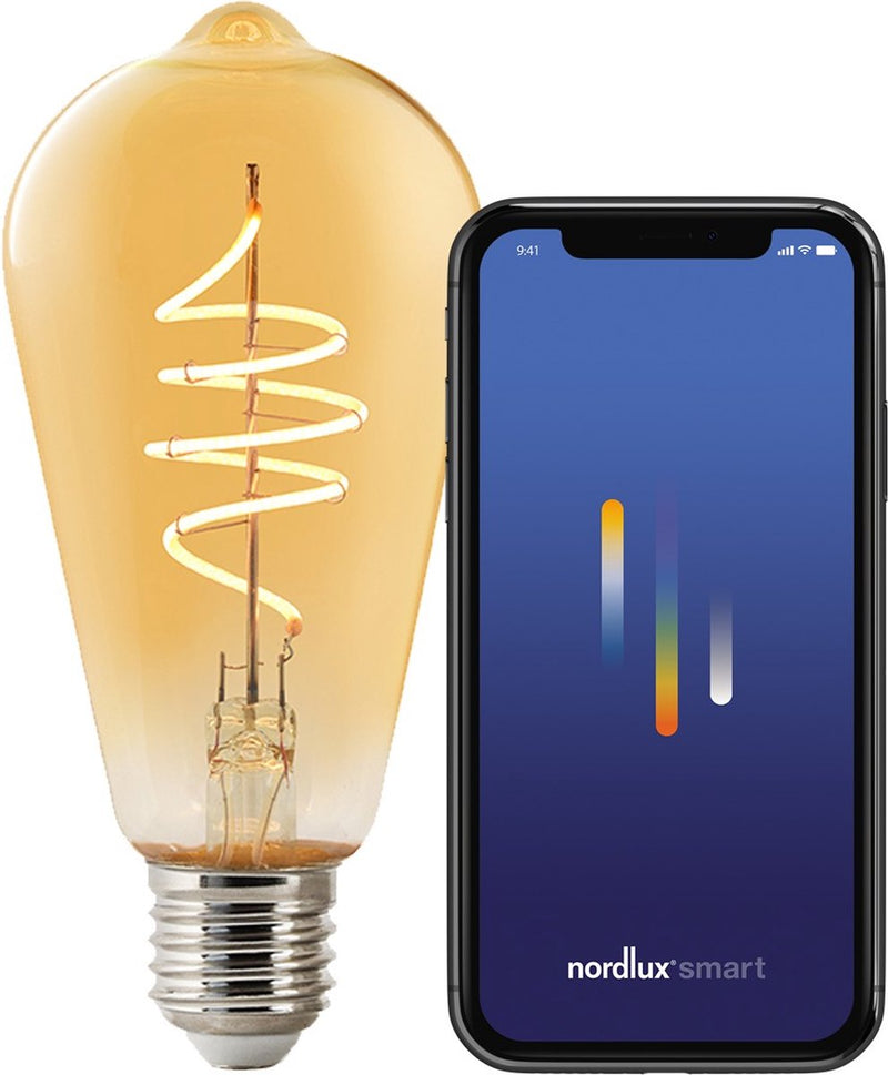 Nordlux LED ST64 E27 4.7-60W 2200K Filamento Edison Oro Inteligente Regulable - 2770260