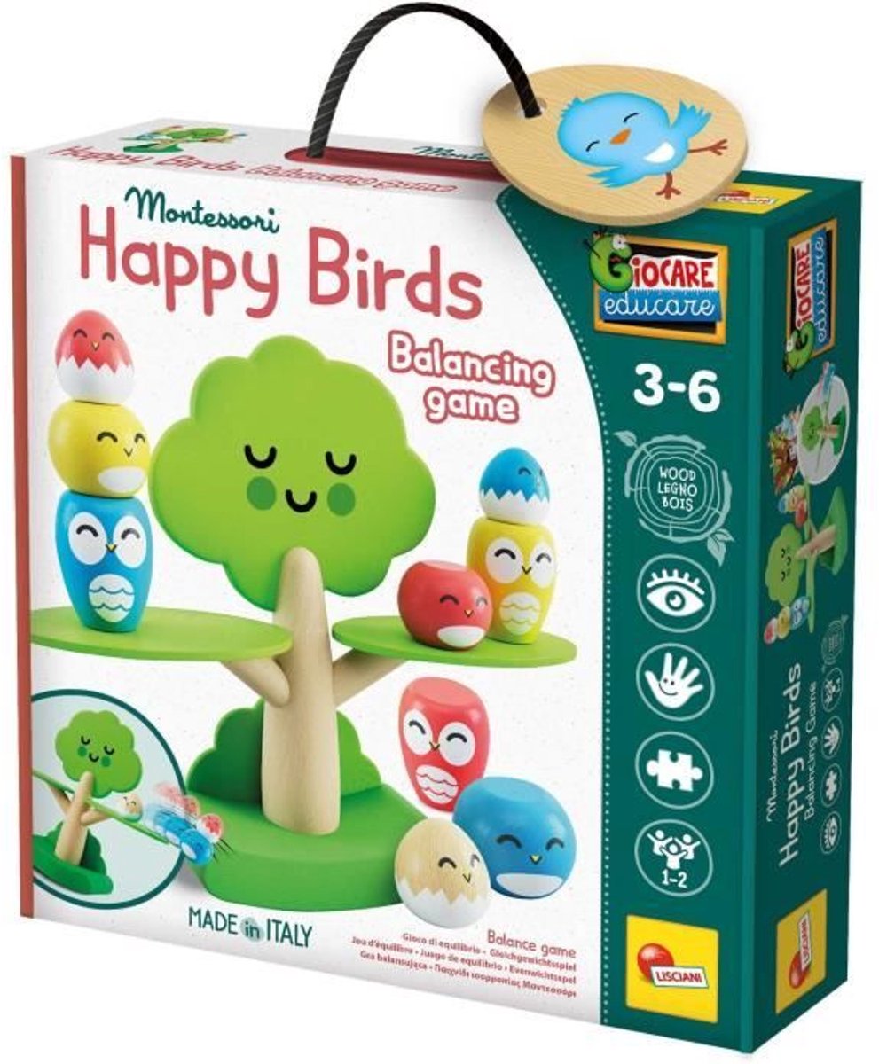 Lisciani montessori baby wood tree balancing