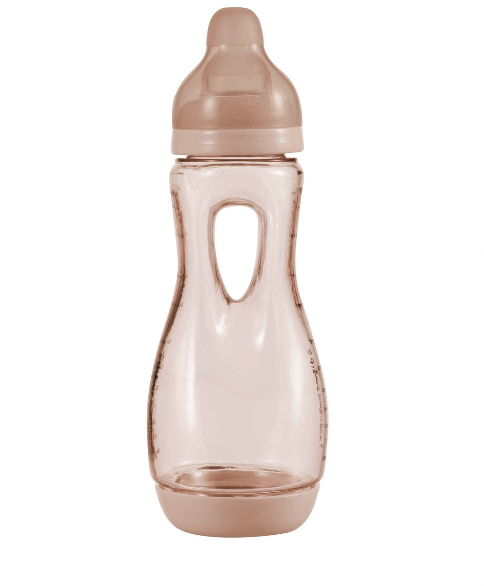 Difrax handgreepfles - 240 ml - koffiebruin - anti colic