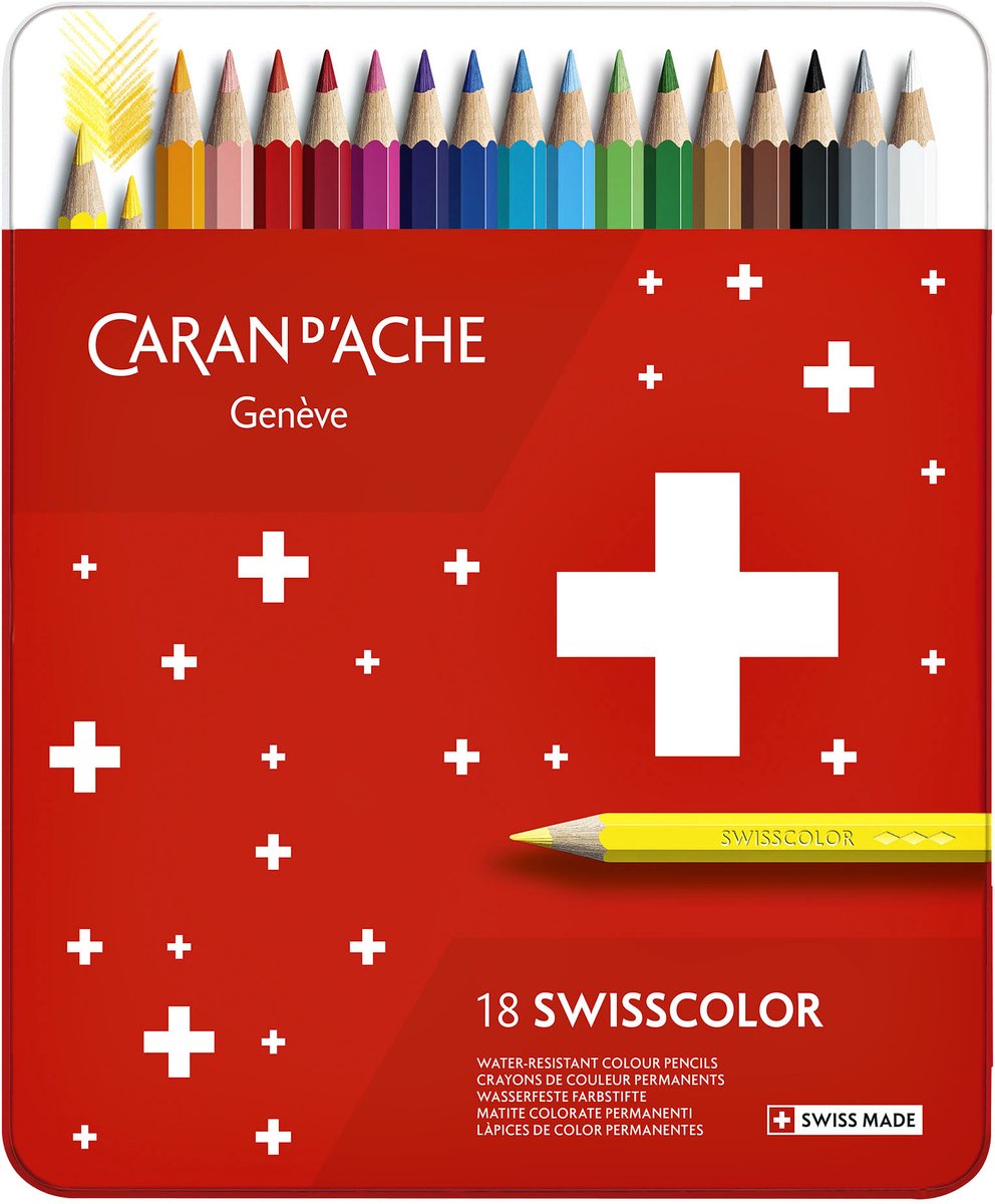 Caran d'ache swisscolor 18 lapices permanentes