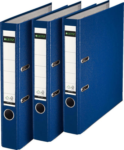 Leitz 1015 - Cartella in plastica 180° - 52 mm - 3 pezzi - a4 - blu