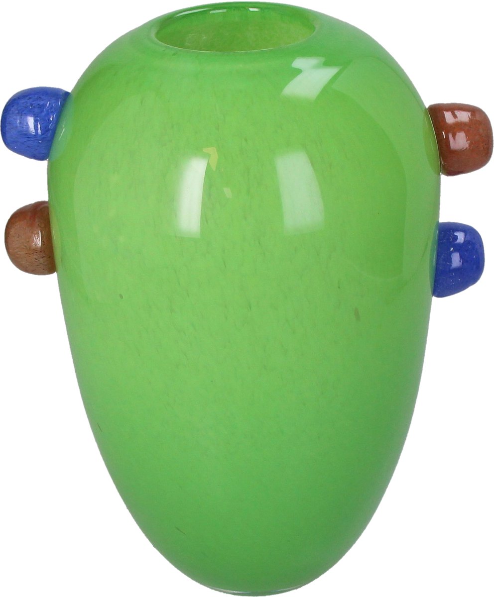Hd collection vaas glas groen 22,5x17x27,5cm