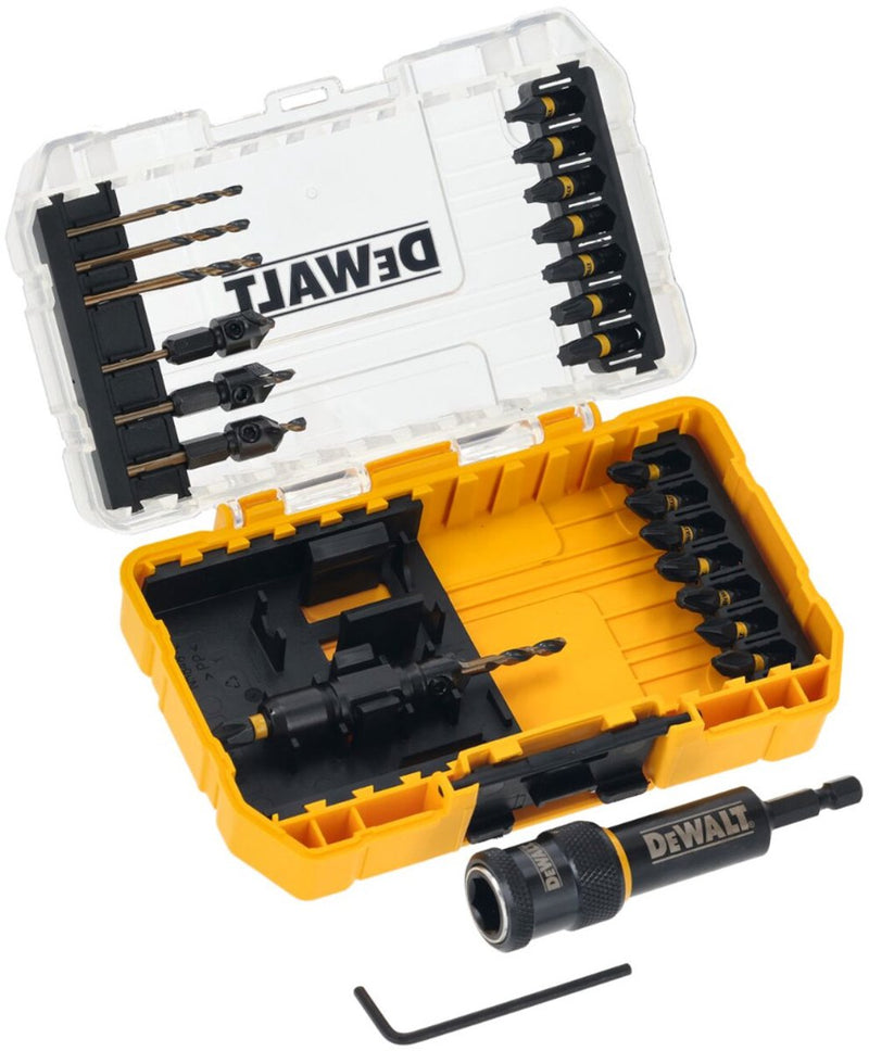 Dewalt dt70779t flip drive: preforatura, punta svasatrice + punte a vite + supporto in set