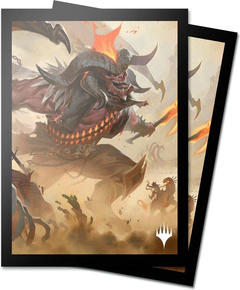 Ultrapro ultra pro - magic - the gathering - outlaws of thunder junction - 100 standard sized card sleeves pack - rakdos, the muscle (63 x 89 mm)