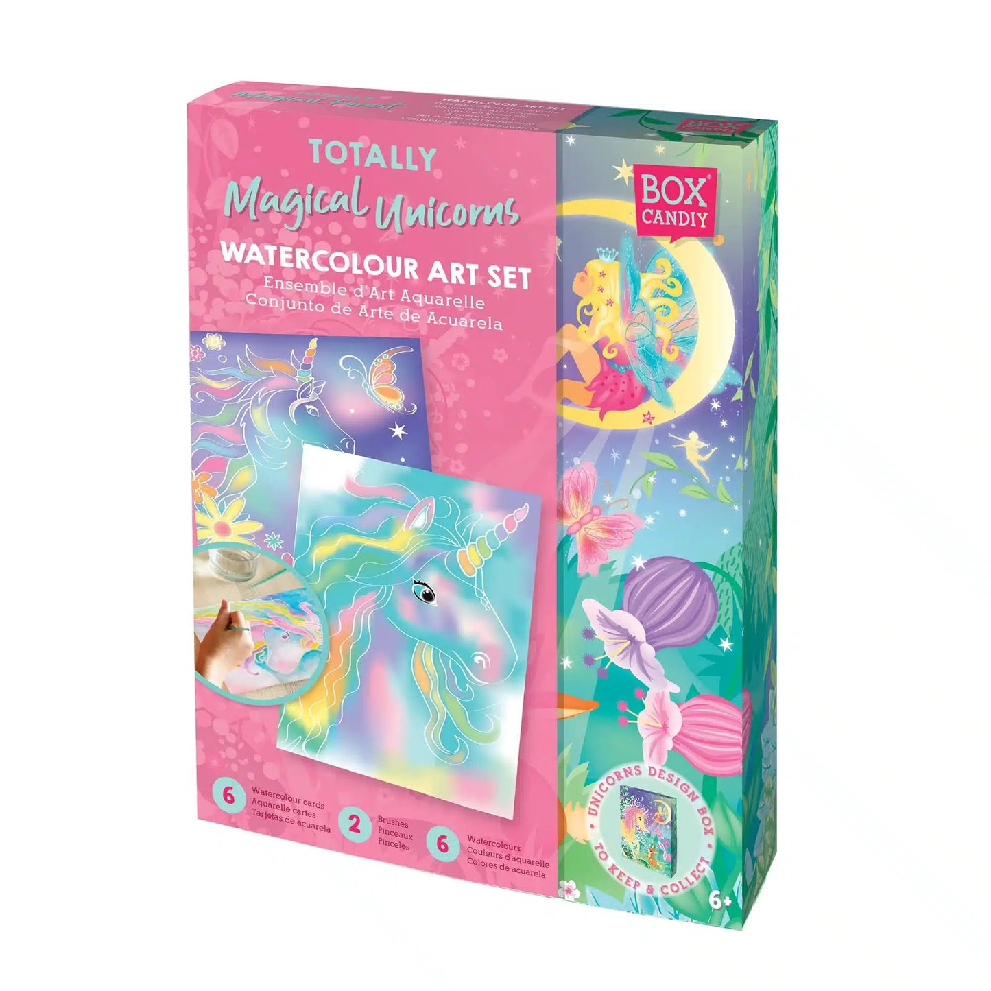 Dam magical unicorns water aquarellen