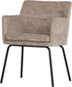 Woood kam eetkamerstoel - polyester - zand - 78x59x56