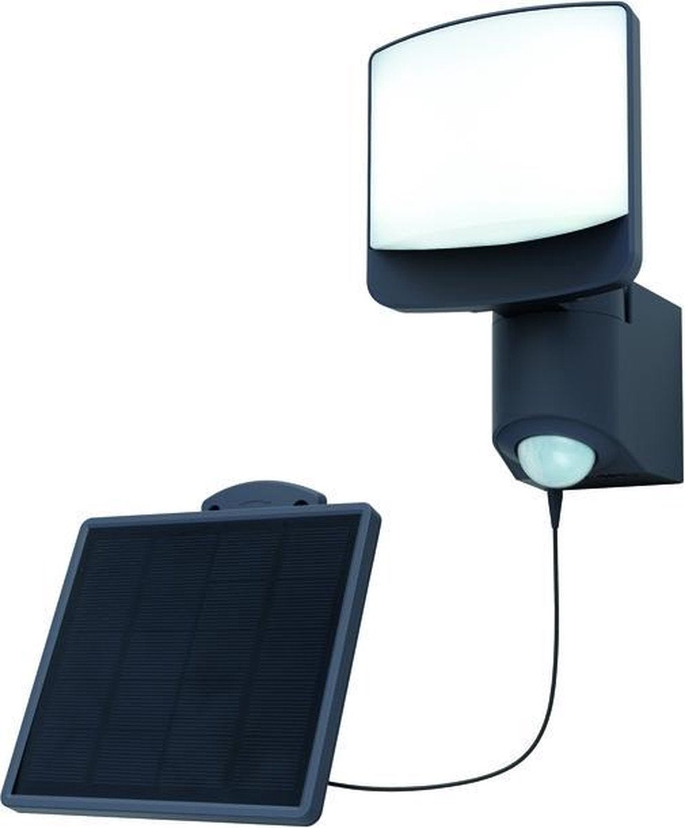 Lutec sunshine - lámpara LED compacta con sensor y panel de zona - gris antracita