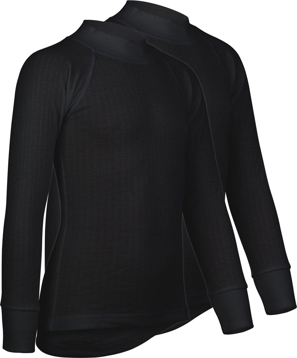 Avento thermoshirt kinderen - 2-pack - zwart - maat 152