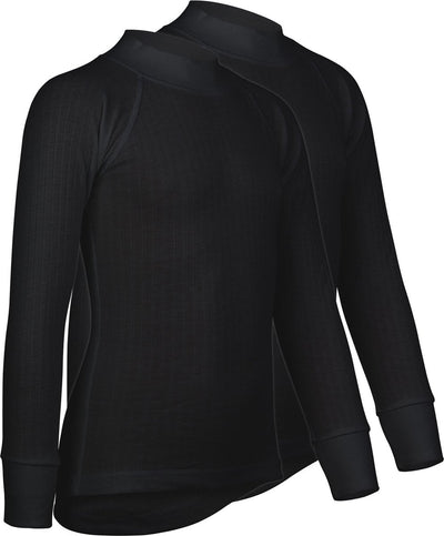 Avento thermoshirt kinderen - 2-pack - zwart - maat 152