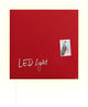 Sigel glasmagneetbord - artverum - met led verlichting - 48x48cm - rood - si-gl402