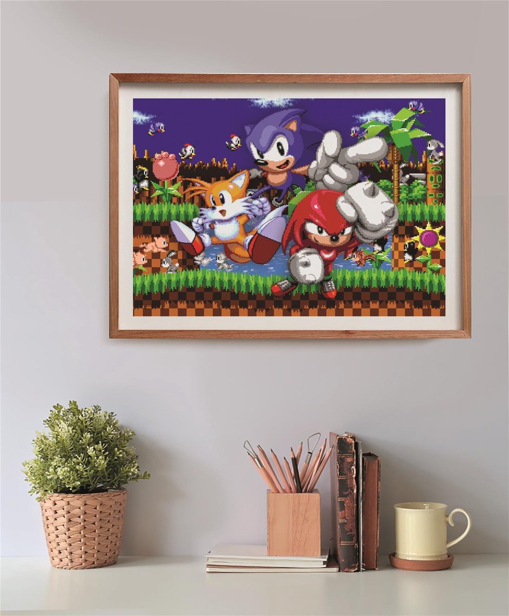 Clementoni sonic 64 bit - puzzle 500 pezzi cubo - puzzle da gioco in scatola - giocattoli per adulti dai 14 anni