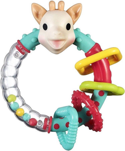 Sonajero multitextura Sophie la jirafa - mordedor - juguete para bebe - regalo maternidad - regalo baby shower - a partir de 3 meses - 13,5 x 9 x 5,3 cm - multicolor