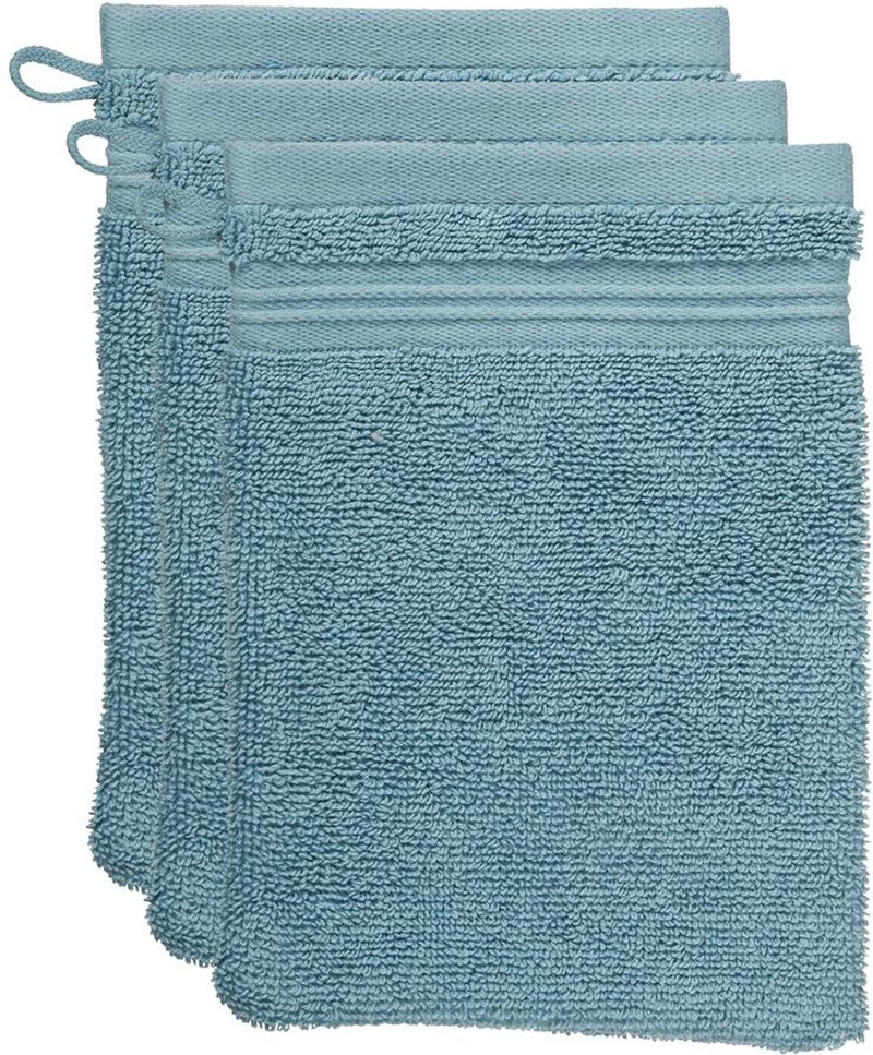 Set di 3 salviette a righe trasparenti Beddinghouse - verde