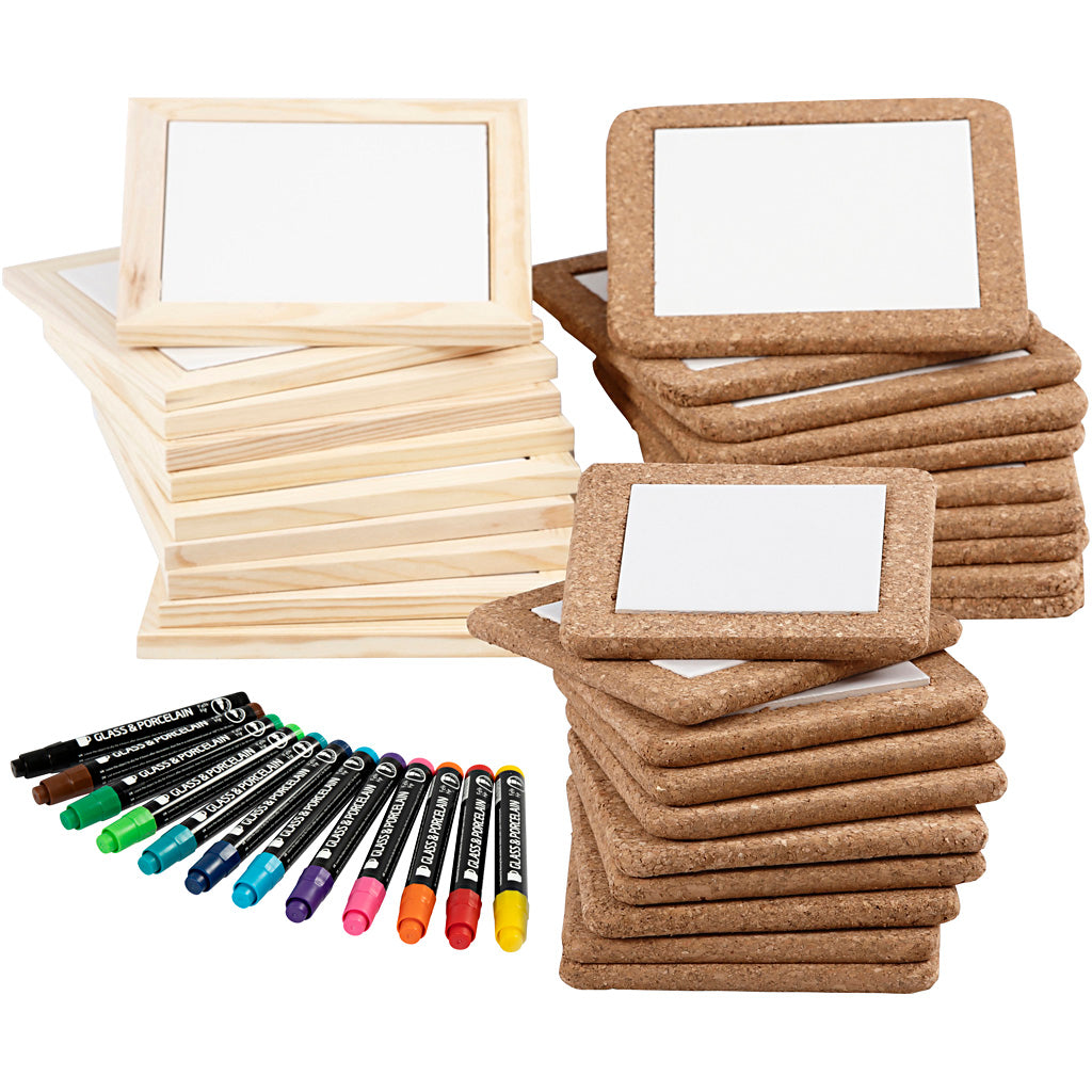 Gruppo di sottobicchieri da pittura, colori standard, colori extra, 30 pezzi, 1 set