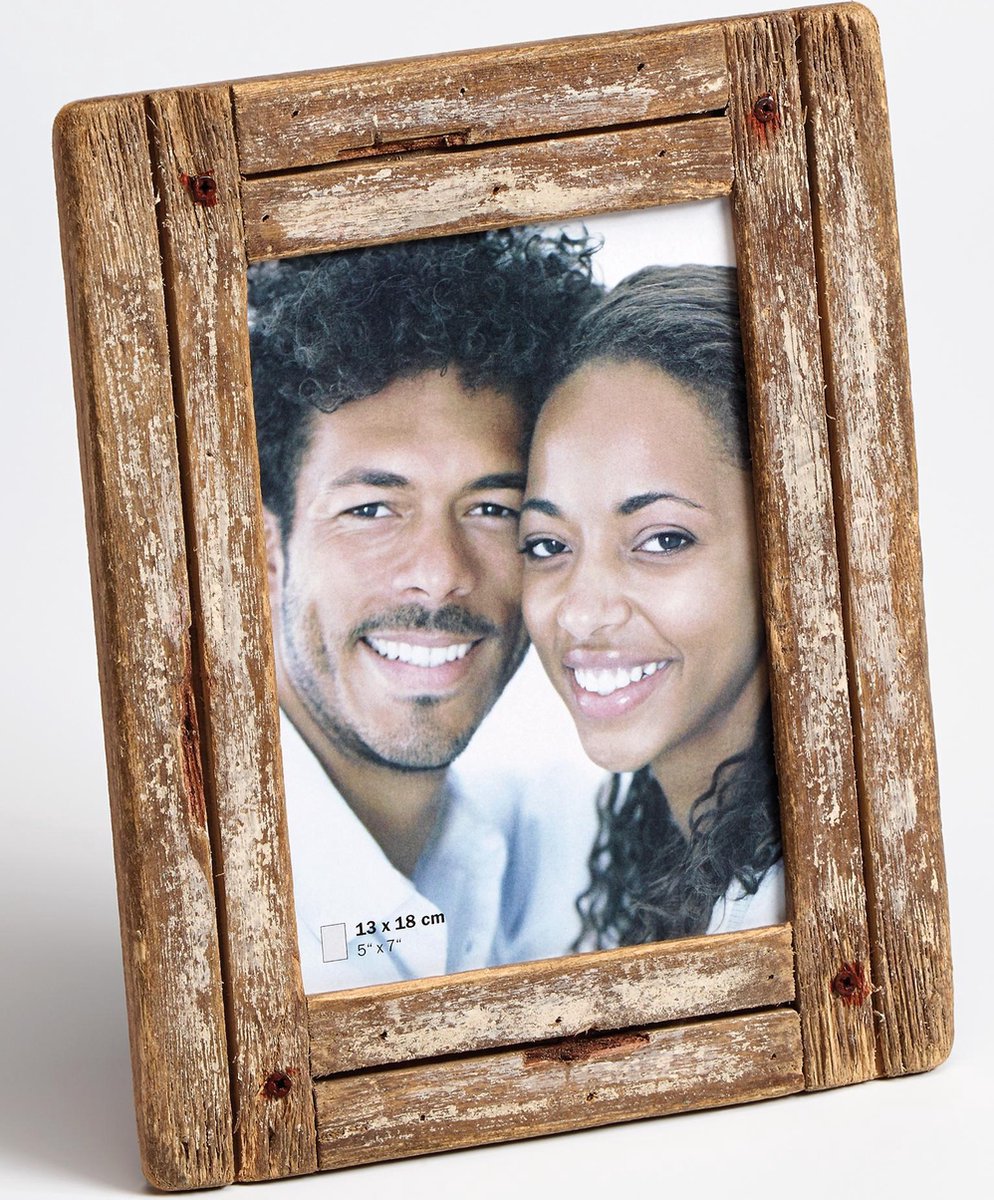 Walther dupla - marco de retrato de madera - tamaño de foto 13x18 cm - blanco natural
