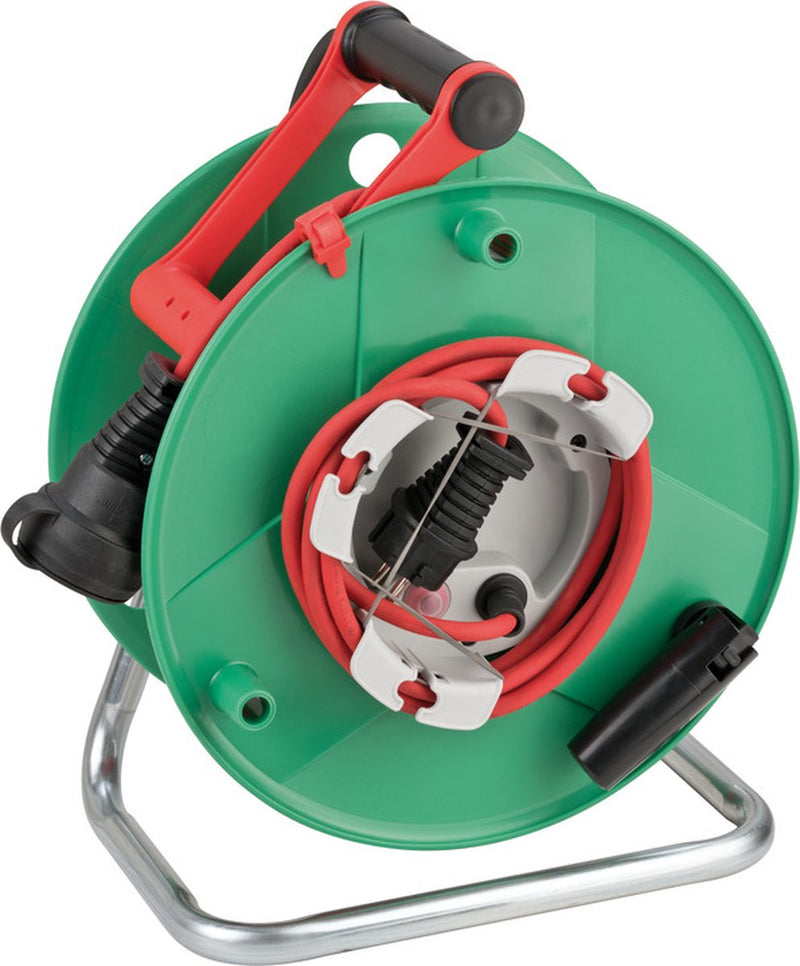 Brennerstuhl garant g ip44 avvolgicavo (avvolgicavo da esterno per il giardino con cavo da 38+2 m in rosso, plastica speciale, uso esterno a breve termine, made in Germany)