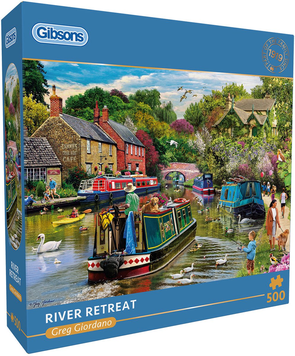 Gibsons - River Retreat (di greg giordano) - 500 pezzi 48×34 cm (l×a) - puzzle per adulti
