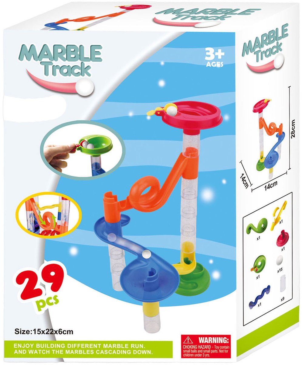 Marble track, 29 parts.