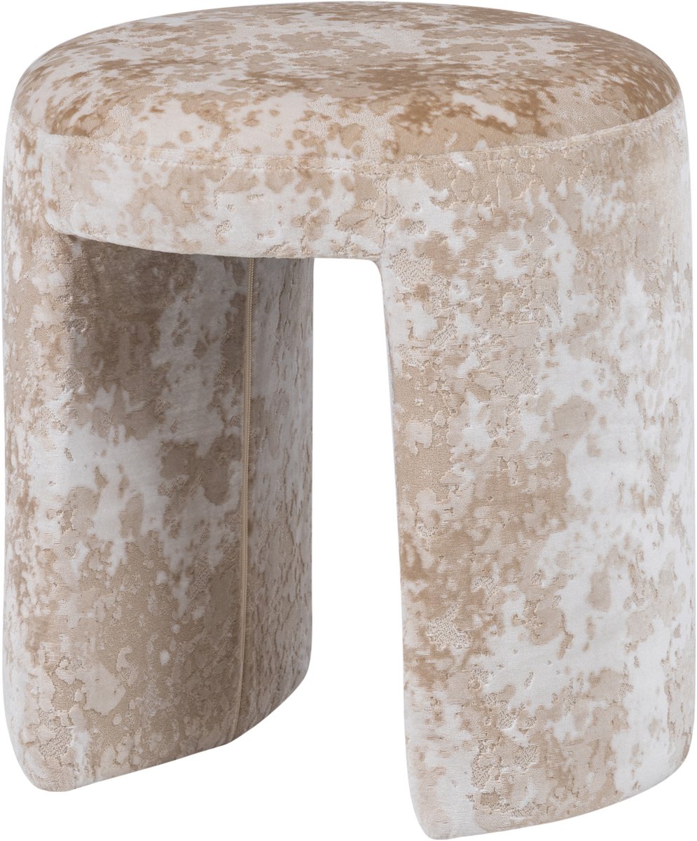 Taburete Woood Charlie tapizado - tejido - beige - 47x45x45