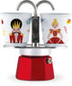 Bialetti mini express nutcracker 2 kops met 2 espressokopjes – limited edition – rode percolator – espresso cadeauset