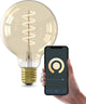 Calex smart filament led lamp - e27 - warm wit licht - goud - slimme verlichting - g95 - 7w