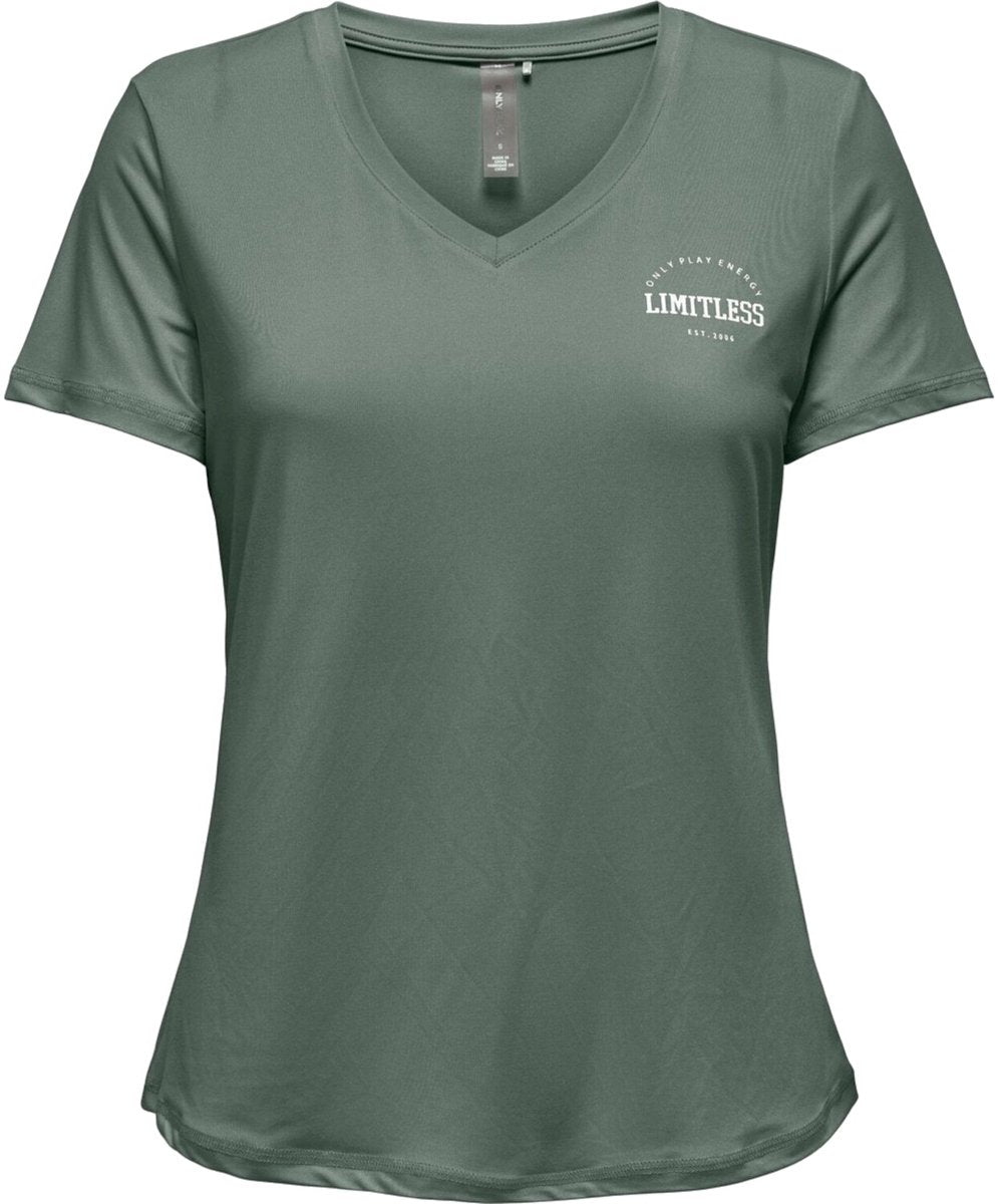 Only play - save life vn ss reg tee - maglietta da allenamento a maniche corte da donna - verde
