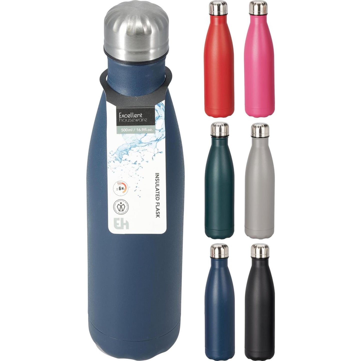 Botella isotérmica acero inoxidable 500ml.