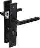 Maniglia per porta interna Impresso redhill - scudo quadrato con vite e serratura WC - alluminio - nero