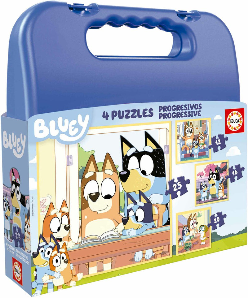 Educa borras educa - bluey progressieve koffer - puzzel - vanaf 3 jaar - 25 stukjes - sinterklaas cadeautjes