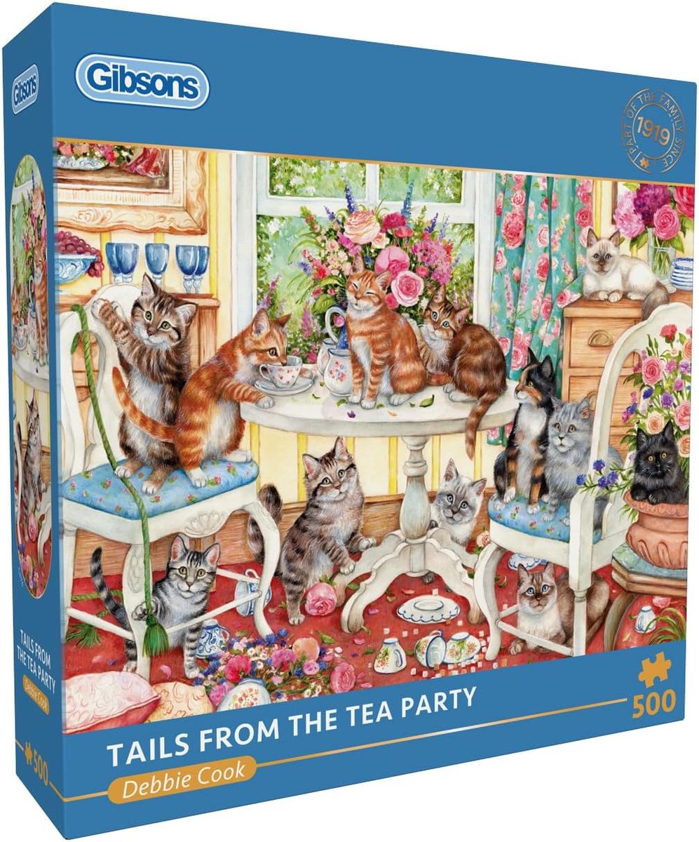 Gibsons - tails from the tea party - debbie cook - 500 pezzi - 48×34 cm - puzzle per adulti