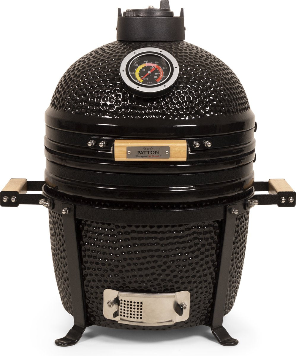 Patton premium kamado 15 table chef - mediano - ø33,5 cm - negro