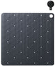 Sealskin ribb - antislip douchemat 55x55 cm - antraciet - inclusief zwarte haak