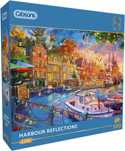 Gibsons - harbor reflections - ai - 500 pieces - 48×34cm - jigsaw puzzle for adults