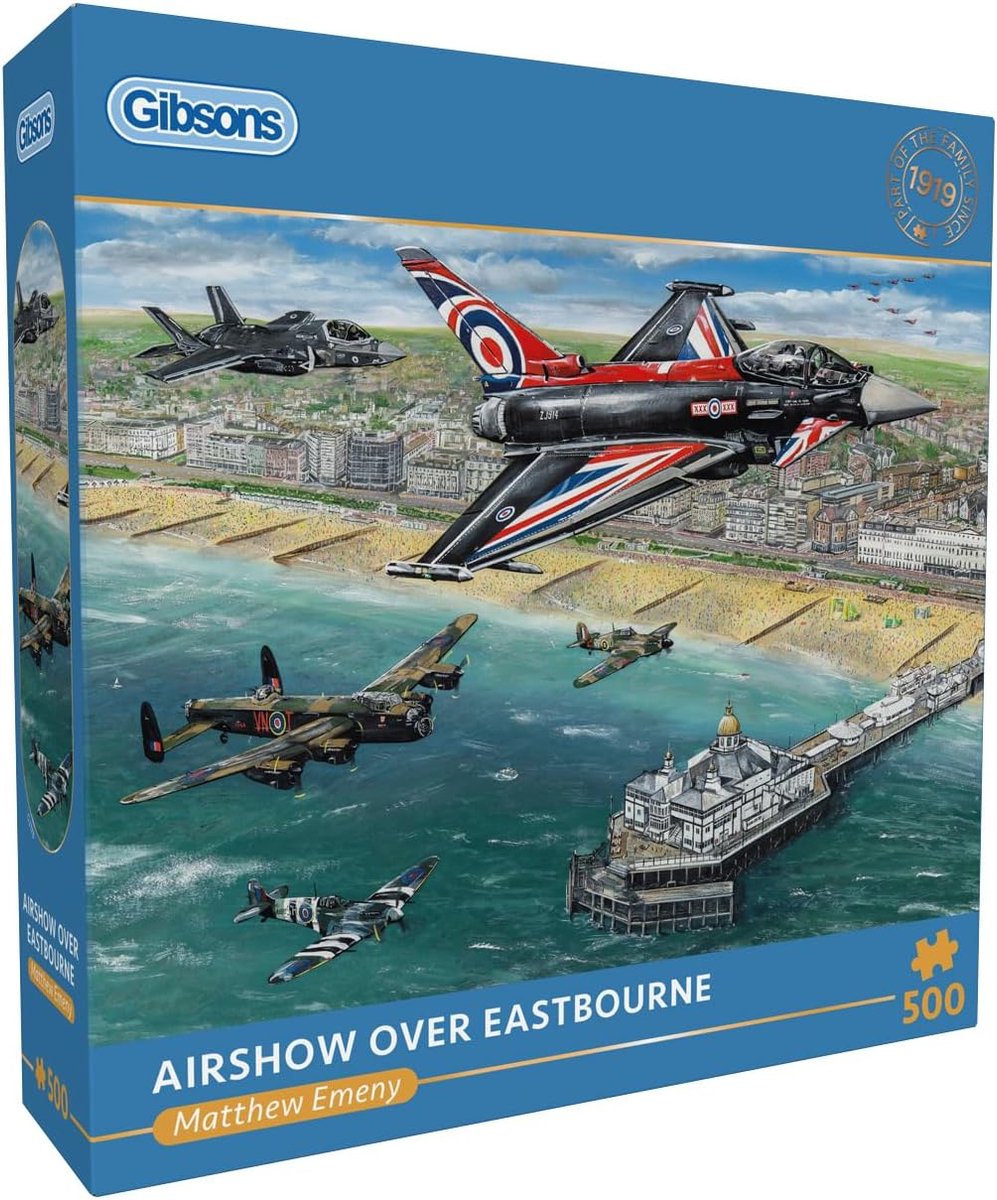 Gibsons - airshow over eastbourne (airshow over eastbourne) - matthew emeny - 500 pieces - 48×34cm - jigsaw puzzle for adults