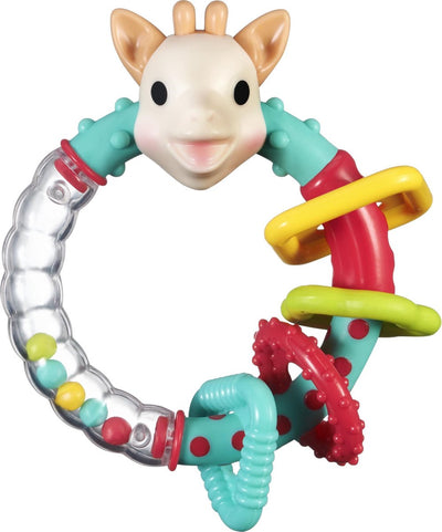 Sophie de giraf multi-textuur rammelaar - bijtring - baby speelgoed - kraamcadeau - babyshower cadeau - vanaf 3 maanden - 13,5 x 9 x 5,3 cm - meerkleurig - in witte geschenkdoos