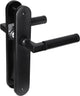 Taburete Impresso Aston con escudo ovalado ciego tornillo aluminio negro