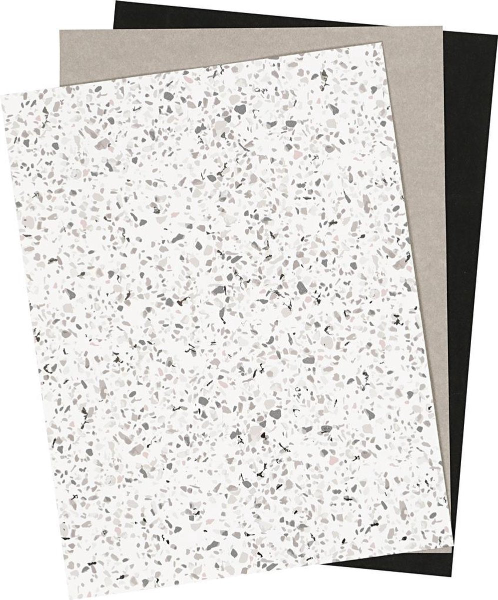 Creativ Company Faux Leather paper diverse, 3 sheets