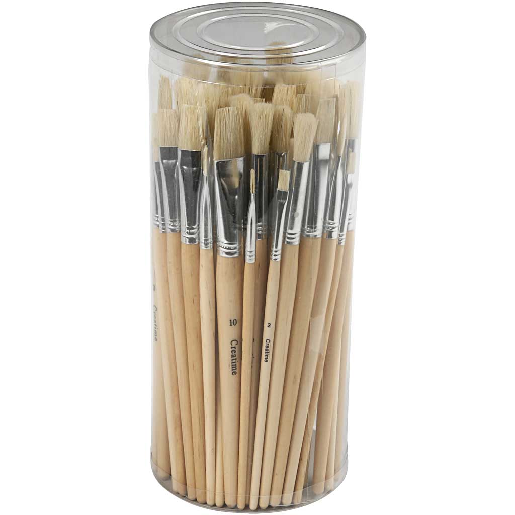 Pennelli Creativ Company Nature Line, misura 1+2+3+4+5+6+7+8+9+10, l: 19,5-23 cm, l: 4-17 mm, piatti, rotondi, 80 pezzi 1 scatola