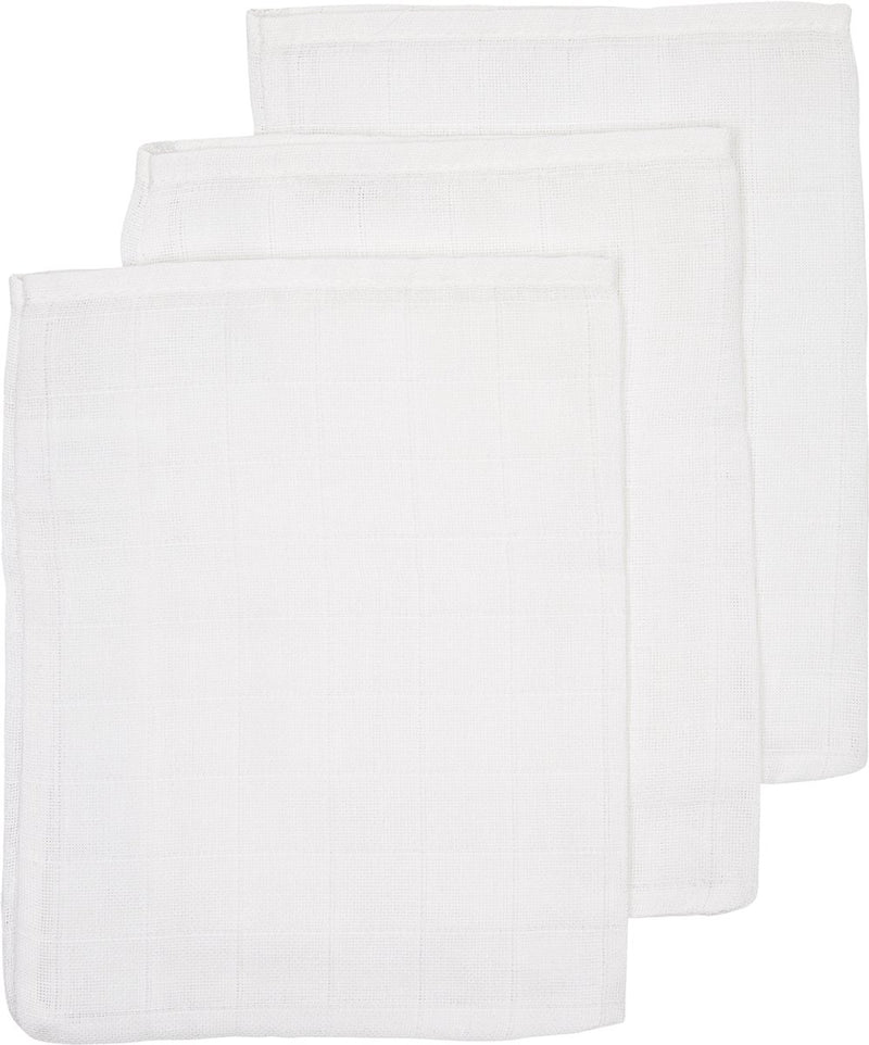 Salviette Meyco baby uni - confezione da 3 - idrofile - bianco - 20x17 cm