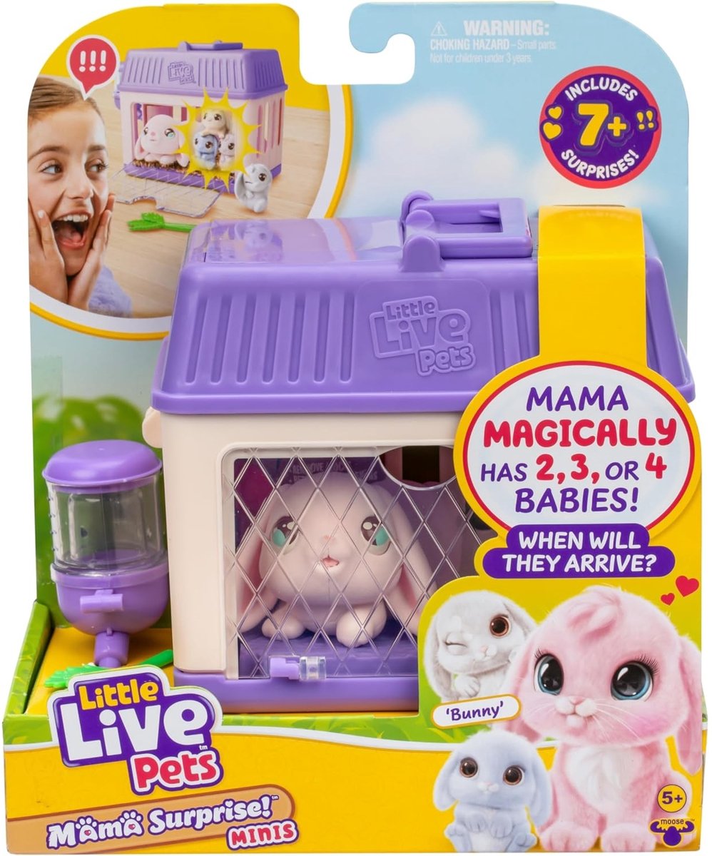 Mini mamá sorpresa conejo rosa rosa mascotas vivas