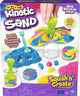 Arena cinética - squish n' create con 382 g azul amarillo y rosa original y 5 herramientas - juguetes sensoriales