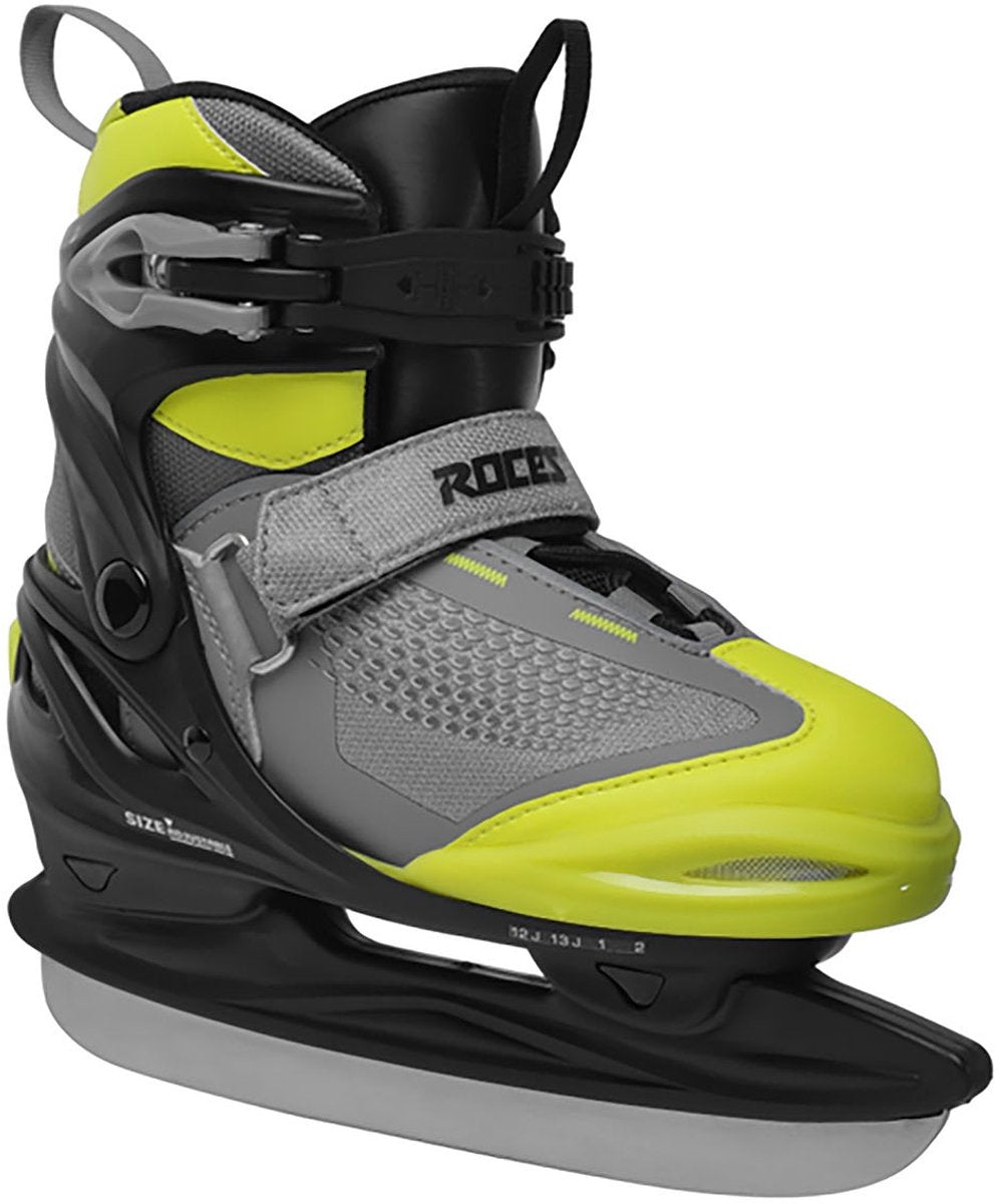 Roces – moody ice x boy – patines ajustables – patines para niños – negro verde – soporte extra para el tobillo ajuste cómodo – talla 30-35