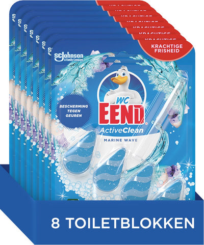 Toilet duck toilet block active clean marine wave