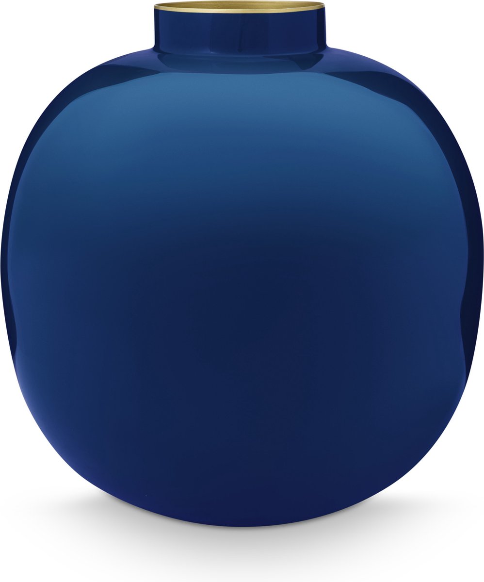 Pip studio - vaso - blu - ferro - 23x23 cm