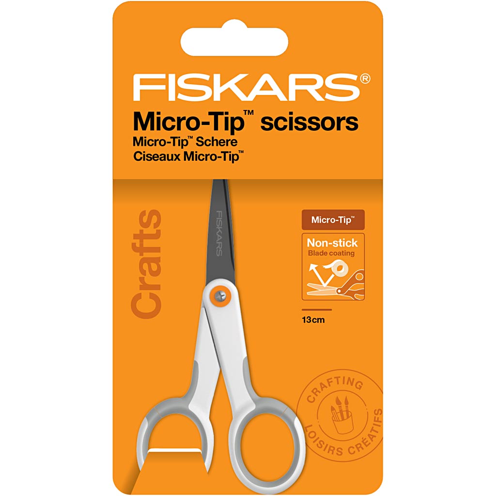 Forbici generali antiaderenti Fiskars, l: 12 cm, per destrimani, 1 pezzo