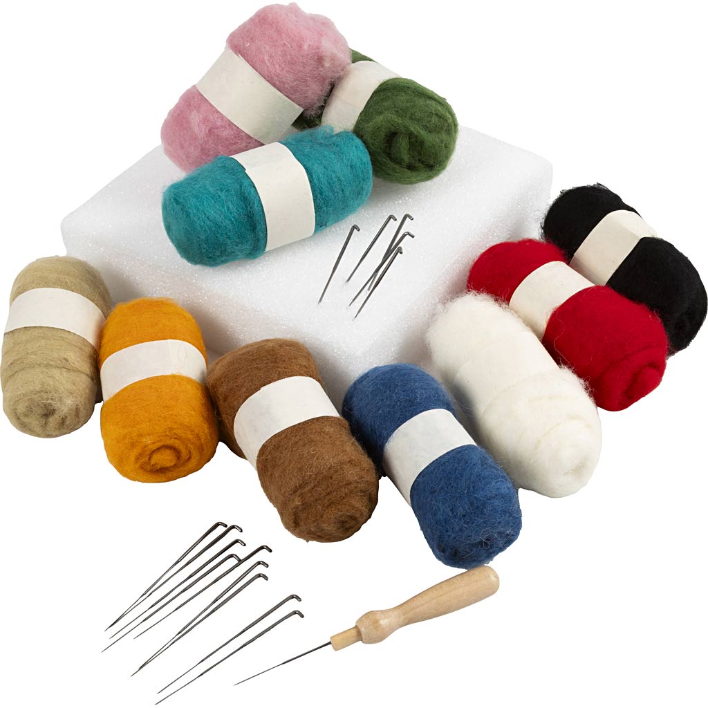 Set per infeltrimento ad ago del gruppo aziendale Creativ, vari colori, 1 set