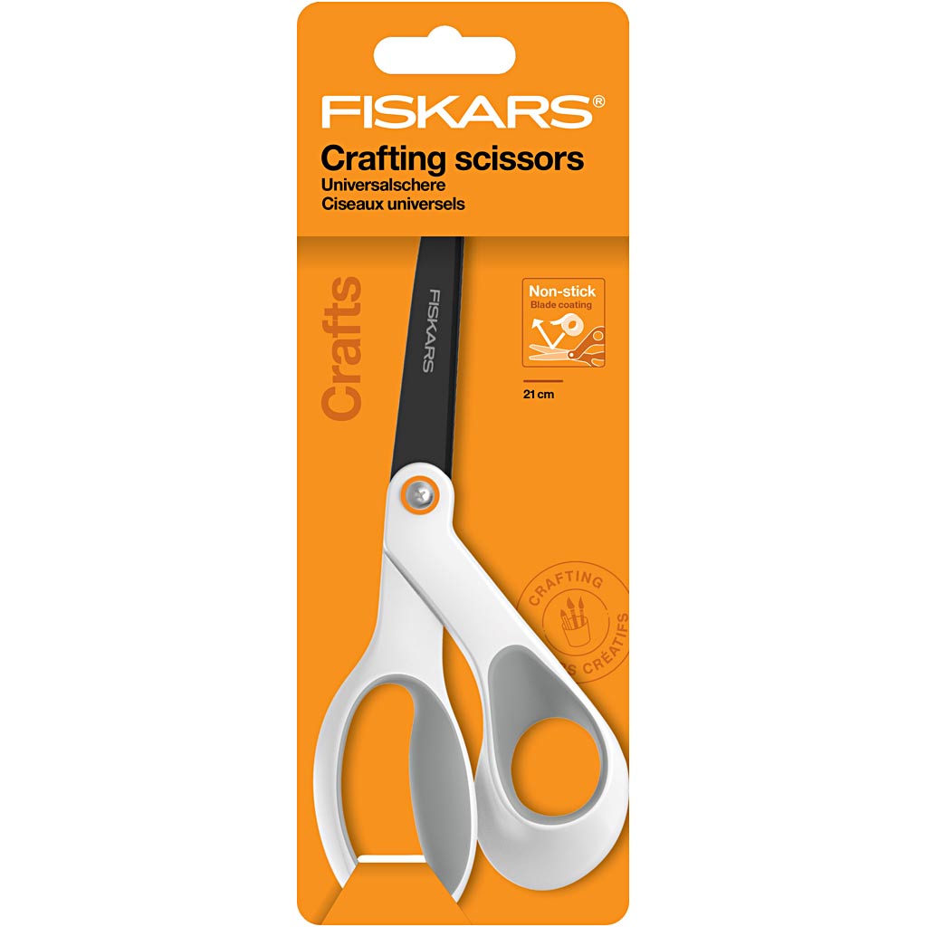 Forbici generali antiaderenti Fiskars, l: 21 cm, per destrimani, 1 pezzo
