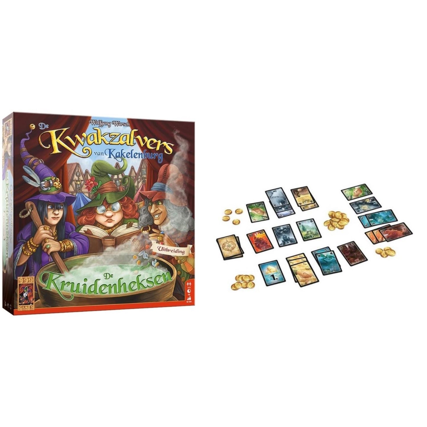 999games 999 games de kwakzalvers van kakelenburg: de kruidenheksen bordspel