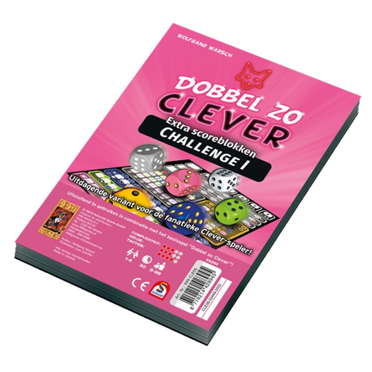 999Games ScoreBlokken Dice Zo Clever Challenge