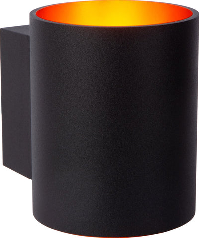 Lucide xera - lámpara de pared - ø 8 cm - 1xg9 - negro